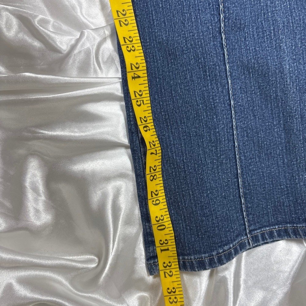 y2k vintage low rise Jeanswear Straight Leg Jeans Blue Seam Detail Size 13 - Picture 9 of 9